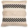 Buy Square Cotton Cushion in Boho Bali Style cover + filling - Sefra Black 60200 - in the EU