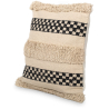 Buy Square Cotton Cushion in Boho Bali Style cover + filling - Sefra Black 60200 - prices