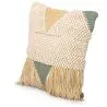 Buy Square Cushion in Boho Bali Style, Cotton & Wool cover + filling - Metsal Multicolour 60201 - prices