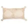 Buy Rectangular Cushion in Boho Bali Style, Cotton cover + filling - Doreen Cream 60220 - in the EU