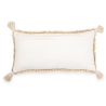 Buy Rectangular Cushion in Boho Bali Style, Cotton cover + filling - Doreen Cream 60220 at MyFaktory