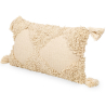 Buy Rectangular Cushion in Boho Bali Style, Cotton cover + filling - Doreen Cream 60220 - prices