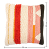 Buy Square Cushion in Boho Bali Style, Cotton & Wool cover + filling - Eunice Multicolour 60230 home delivery