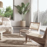 Buy Rattan armchair, Boho Bali design, Rattan and Teak Wood - Marcra Natural 60465 - prices