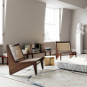 Buy Rattan armchair, Boho Bali design, Rattan and Teak Wood - Marcra Natural 60465 home delivery