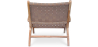 Buy Armchair with Armrests - Boho Bali Design Armchair - Wood and Leather - Grau Brown 60466 - in the EU