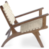 Buy Armchair, Bali Boho Style, Linen and teak wood - Grau Beige 60467 home delivery