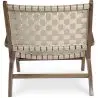 Buy Armchair with Armrests Boho Bali Design - Wood and Linen - Grau Beige 60467 with a guarantee