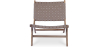 Buy Armchair - Boho Bali Design Armchair - Wood and Leather - Grau Brown 60469 at MyFaktory