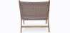 Buy Armchair - Boho Bali Design Armchair - Wood and Leather - Grau Brown 60469 - in the EU