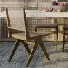 Buy Cannage Dining Chair, Bali Boho Style, Rattan and Teak Wood - Ruye Natural 60474 with a guarantee