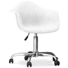 Buy Swivel Velvet Upholstered Office Chair with Wheels - Loy White 60479 - prices