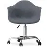 Buy Swivel Velvet Upholstered Office Chair with Wheels - Loy Pastel Purple 60479 - in the EU