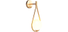 Buy Wall lamp in modern style, glass - Drop Gold 60239 in the Europe