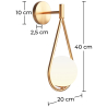 Buy Wall lamp in modern style, glass - Drop Gold 60239 with a guarantee