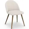 Buy Dining Chair - Upholstered in Bouclé Fabric - Scandinavian - Bennett White 60480 home delivery