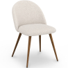 Buy Dining Chair - Upholstered in Bouclé Fabric - Scandinavian - Bennett White 60480 - prices