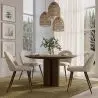 Buy Dining Chair - Upholstered in Bouclé Fabric - Scandinavian - Bennett White 60480 - prices