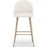 Buy Stool Upholstered in Bouclé Fabric - Scandinavian Design - Bennett White 60481 - in the EU