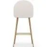 Buy Stool Upholstered in Bouclé Fabric - Scandinavian Design - Bennett White 60481 in the Europe