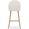 Buy Stool Upholstered in Bouclé Fabric - Scandinavian Design - Bennett White 60481 in the Europe