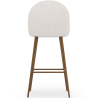 Buy Stool Upholstered in Bouclé Fabric - Scandinavian Design - Bennett White 60482 - prices