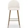Buy Stool Upholstered in Bouclé Fabric - Scandinavian Design - Bennett White 60482 - in the EU