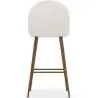 Buy Stool Upholstered in Bouclé Fabric - Scandinavian Design - Bennett White 60482 - in the EU
