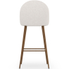 Buy Stool Upholstered in Bouclé Fabric - Scandinavian Design - Bennett White 60482 with a guarantee