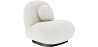 Buy White boucle armchair upholstered - Black legs - Nuiba White 60483 - prices