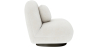 Buy White boucle armchair upholstered - Black legs - Nuiba White 60483 in the Europe