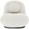 Buy White boucle armchair upholstered - Black legs - Nuiba White 60483 in the Europe