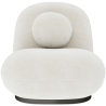Buy White boucle armchair upholstered - Black legs - Nuiba White 60483 at MyFaktory
