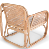 Buy Rattan Armchair with Cushion, Boho Bali Design - Leta White 60300 - in the EU