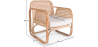 Buy Rattan Armchair with Cushion, Boho Bali Design - Leta White 60300 - in the EU