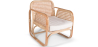 Buy Rattan Armchair with Cushion, Boho Bali Design - Leta White 60300 with a guarantee