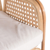 Buy Rattan Armchair with Cushion, Boho Bali Design - Leta White 60300 with a guarantee