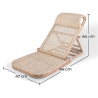 Buy Beach Chair in Rattan, Boho Bali Design - Manra Natural 60307 - prices