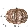 Buy Rattan Boho Bali Pendant Lamp - Chey Natural 60484 in the Europe