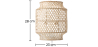 Buy Bamboo Wall Lamp Shade, Boho Bali Style - Lorna Natural 60485 in the Europe
