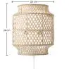Buy Bamboo Wall Lamp Shade, Boho Bali Style - Lorna Natural 60485 with a guarantee