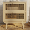 Buy Rattan Bedside Table with Drawers, Boho Bali Style - Wada Natural 60509 - in the EU