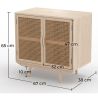 Buy Natural Wood Sideboard - Boho Bali Design - 2 doors -  Wada Natural 60510 at MyFaktory
