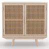 Buy Natural Wood Sideboard - Boho Bali Design - 2 doors -  Wada Natural 60510 in the Europe