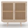 Buy Natural Wood Sideboard - Boho Bali Design - 2 doors -  Wada Natural 60510 in the Europe