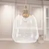 Buy Amaia pendant lamp - Crystal and metal Grey 60530 - prices