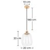 Buy Amaia pendant lamp - Crystal and metal Grey 60530 - in the EU