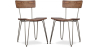 Buy x2 Industrial style hairpin chair - Wood and metal Silver 60531 - in the EU