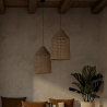 Buy Rattan Pendant Lamp, Boho Bali Style - Grau Natural 60491 - in the EU