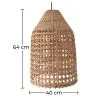 Buy Rattan Pendant Lamp, Boho Bali Style - Grau Natural 60491 in the Europe